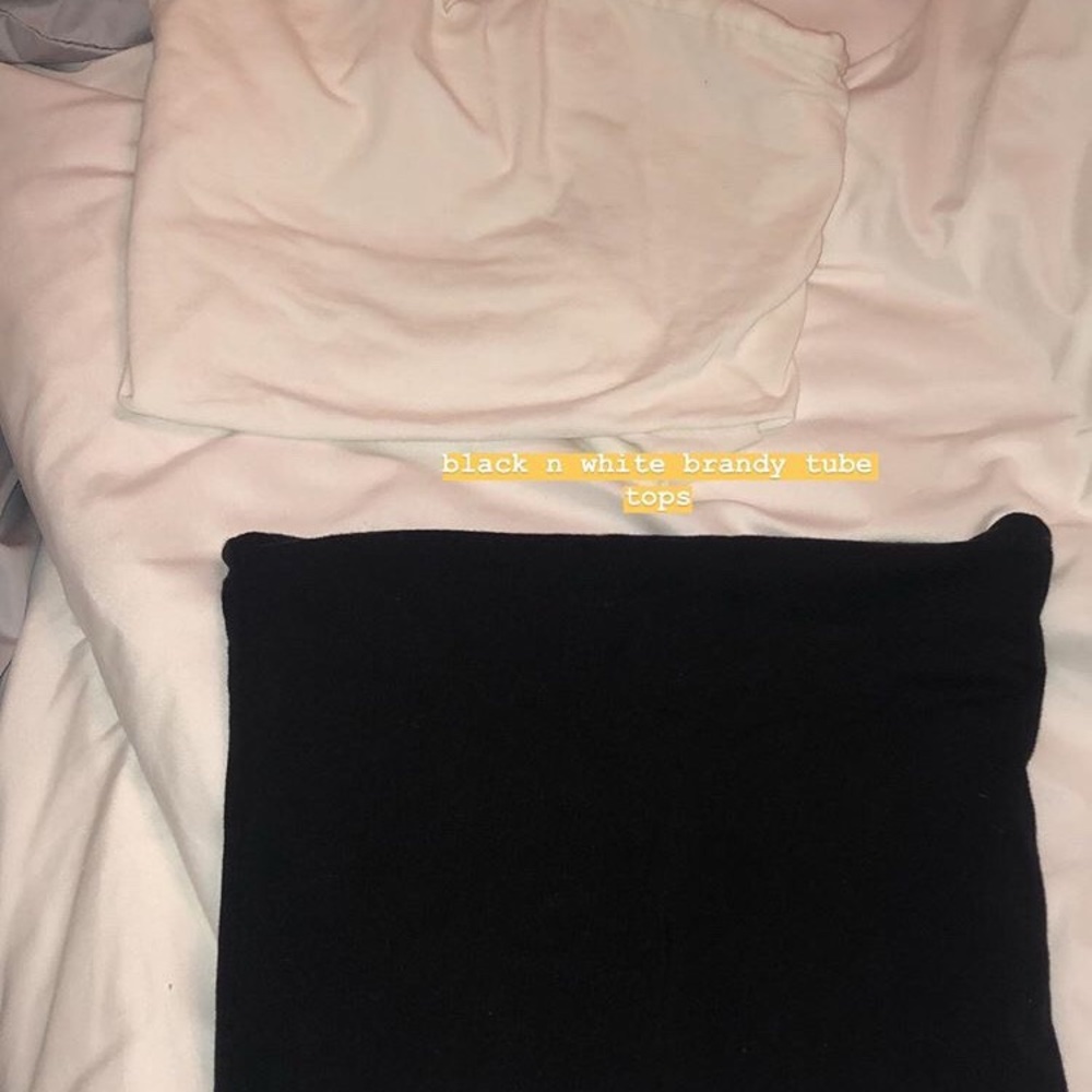 black and white brandy tube tops